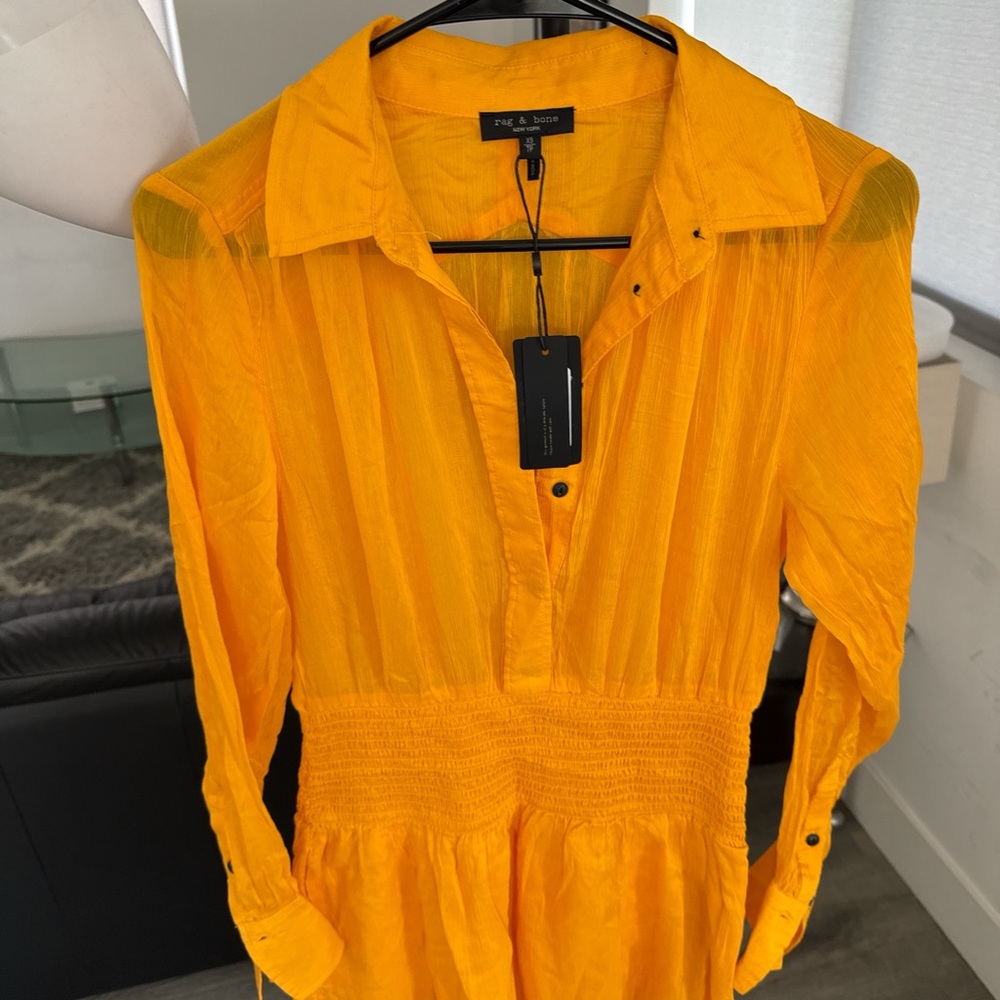 rag & bone Yellow Midi Dress